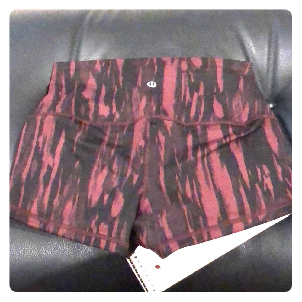 Lululemon Red & Black Shorts